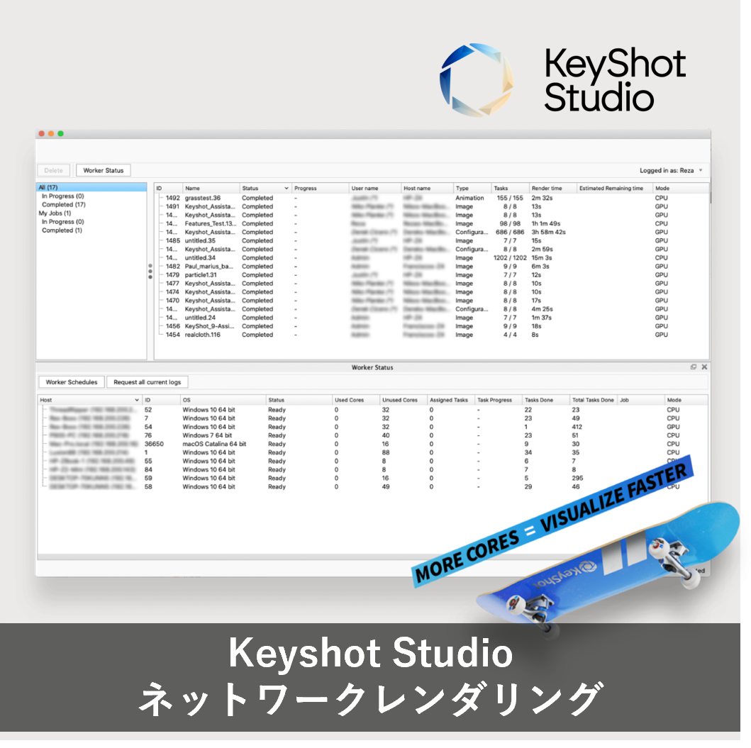 KeyShot ネットワークレンダリングオプション(1年間ライセンス)
