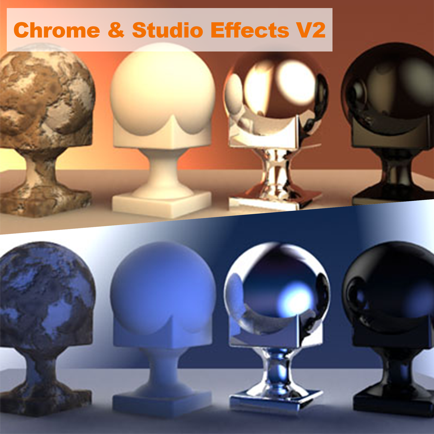 HDRI【No.02 DOSCH HDRI: Chrome & Studio Effects V2】